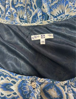 Vestido bohemio tonos azules  talla 46