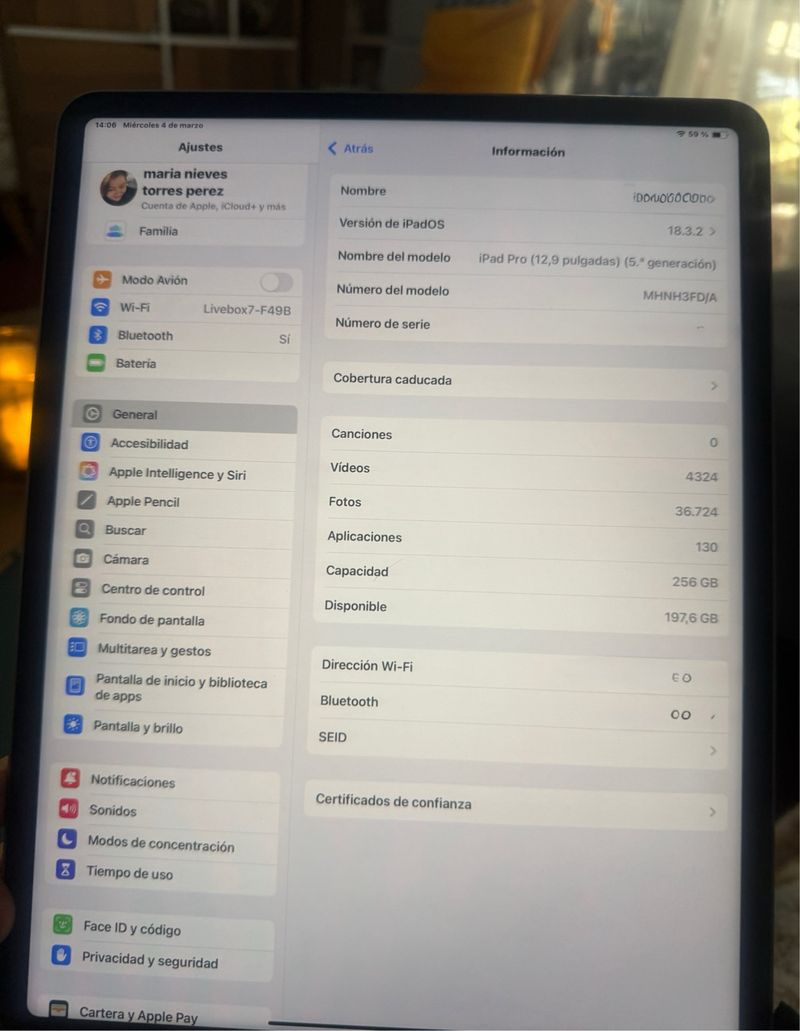 iPad Pro 12.9 5ª Gen 256GB Plata afbeelding 4