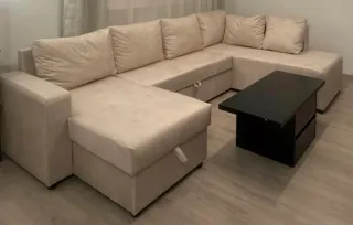 Sofá Chaiselongue U con Arcón y Cama