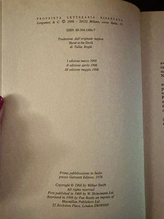 Lotto 4 volumi-Wilbur Smith - Edizioni Longanesi