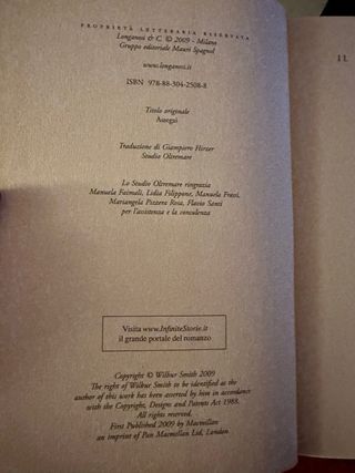 Lotto 4 volumi-Wilbur Smith - Edizioni Longanesi