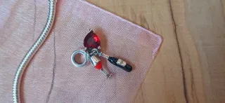 Charm Colgante | Botella Vino, Corazón y Copa