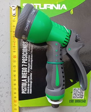 Pistola de riego Saturnia 7 posiciones + 2 conecto