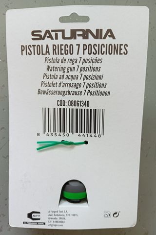 Pistola de riego Saturnia 7 posiciones + 2 conecto
