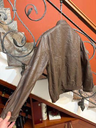 Giubbino biker vera pelle vissuta vintage