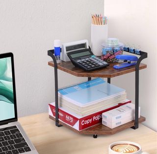 Estante esquinero 2 niveles madera y metal Nuevo!!