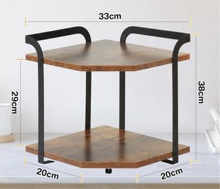 Estante esquinero 2 niveles madera y metal Nuevo!!