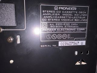 Lote Amplificador y Videocasete Pioneer/Sanyo