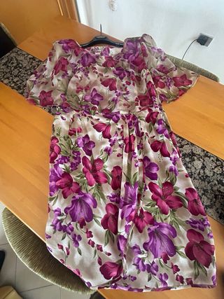 Abito vintage seta floreale 44/46