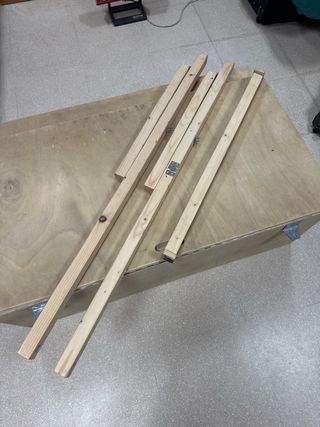 Estructura cama camper de madera con cajones