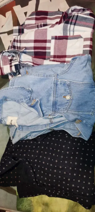 Lote Chaqueta Vaquera y 2 Camisas Talla M