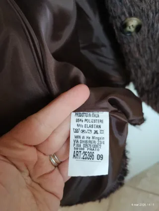 Pelliccia ecologica donna marrone