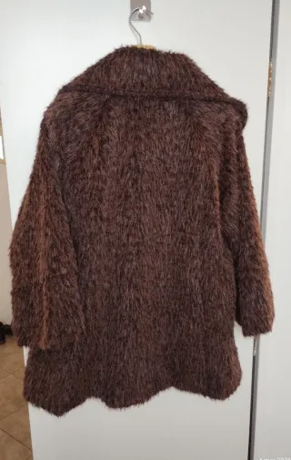 Pelliccia ecologica donna marrone