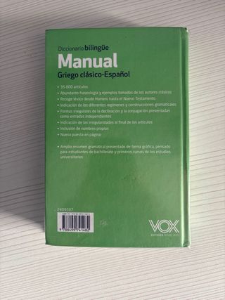 Diccionario Manual Griego. Griego clásico-Españ...