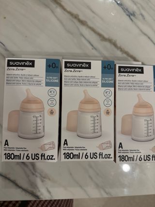 Pack 3 Biberones Suavinex Anticólicos 180ml