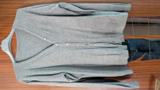 2 cardigan blu e grigio