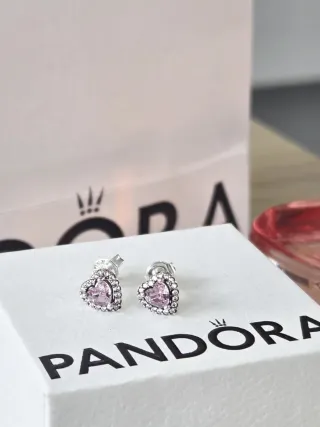 Pendientes Pandora Corazón Rosa