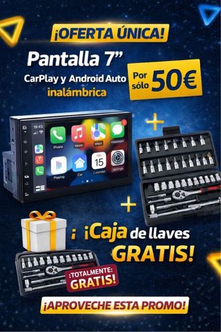 Pantalla 7 CarPlay Android Auto Inalámbrica