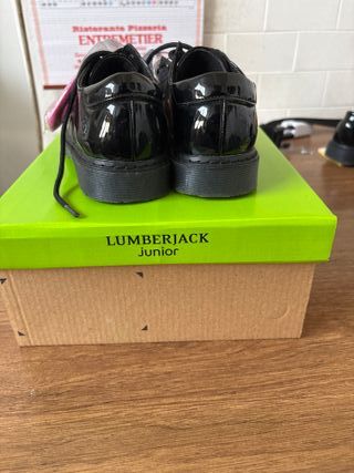 Scarpe Lumberjack bimba nere lucide