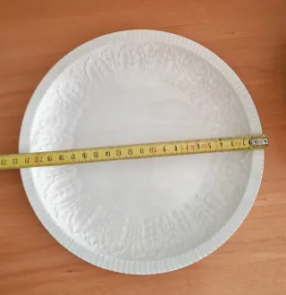 Juego 12 Platos Llanos Porcelana Pontesa Dorados