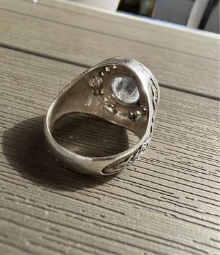 Anillo Plata con Circonita y Diseño Celta