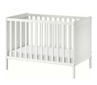 Cuna bebé Ikea blanca con colchon
