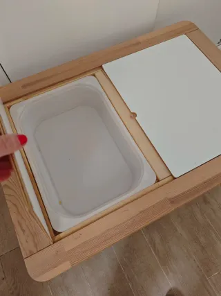 Mesa infantil madera con cajones