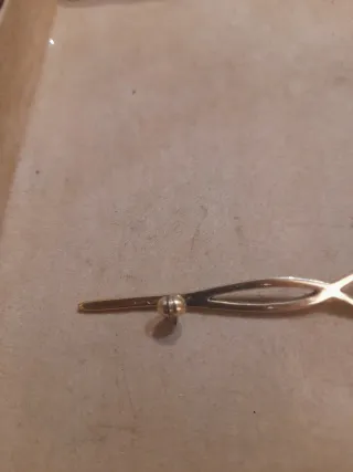 Spilla Argento Dorato 800 con Zirconi