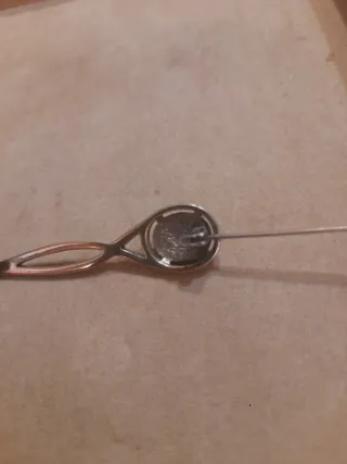 Spilla Argento Dorato 800 con Zirconi