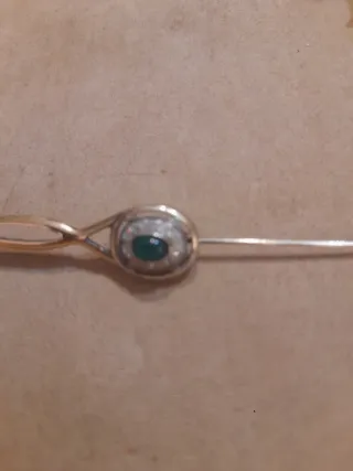 Spilla Argento Dorato 800 con Zirconi