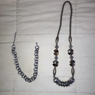 Collar mujer dorado y plateado