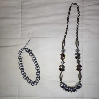 Collar mujer dorado y plateado