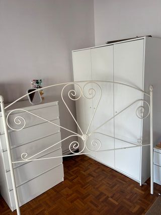 Cabecero forjado blanco 135cm