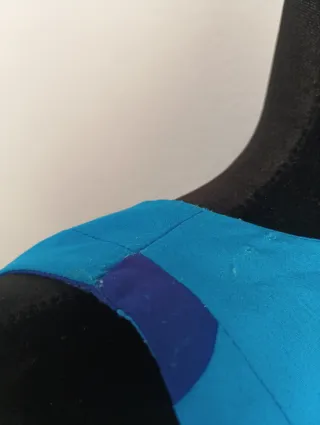 Traje de flamenca azul con lunares