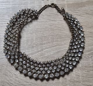 Collar Zara Rojo y Plateado para mujer