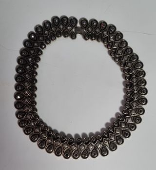 Collar Zara Rojo y Plateado para mujer