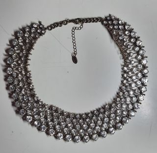 Collar Zara Rojo y Plateado para mujer