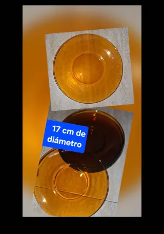 3€ cada uno. Platos 17cm Duralex ámbar