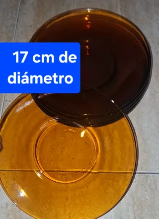 3€ cada uno. Platos 17cm Duralex ámbar