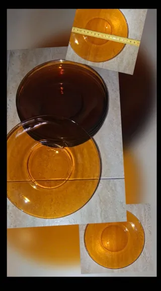 3€ cada uno. Platos 17cm Duralex ámbar