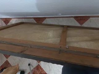 Cuadro antiguo paisaje bosque ciervos