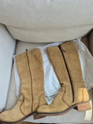 Stivali scamosciati Samsonite beige/marrone