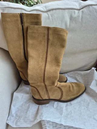 Stivali scamosciati Samsonite beige/marrone