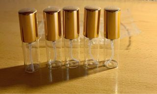 Set 5 spray de cristal para el perfume.