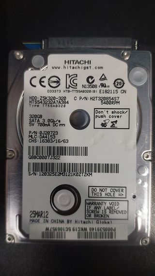 Disco Duro HDD 2.5 320GB Hitachi SATA