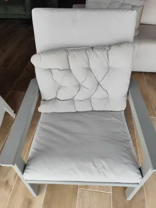 Silla/sillón de terraza de madera de IKEA