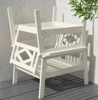 Silla/sillón de terraza de madera de IKEA