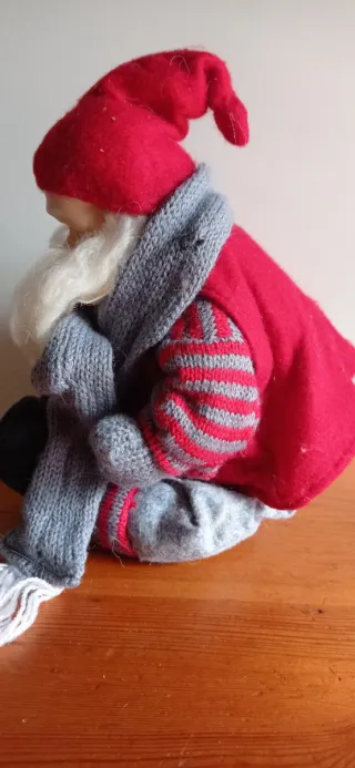 MUÑECO DE PAPA NOEL / MUSICAL / CARA DE PORCELANA