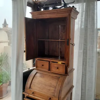 Mueble escritorio colonial teca