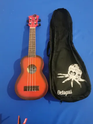 Ukelele Octopus Rojo y Naranja